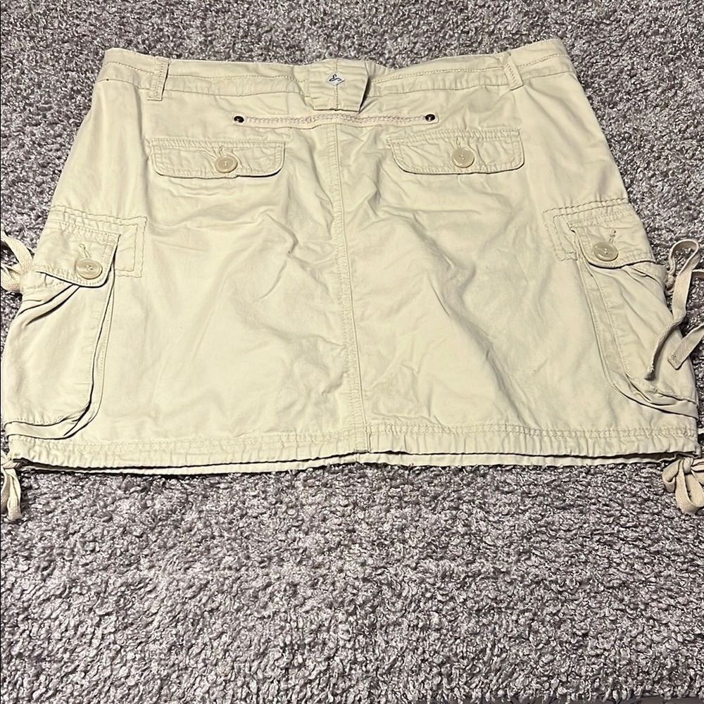 Beige Cargo Mini Skirt - Picture 5 of 5